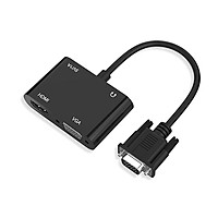 2 in 1 VGA to VGA HDMI Splitter with 3.5mm Audio Converter Support Dual Display for PC Projector HDTV Multi-port VGA Adapter