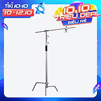 Professional Photography Light Stand Aluminum Alloy C-Stand with Boom Arm Folding Legs 20kg/44lbs Load Capacity