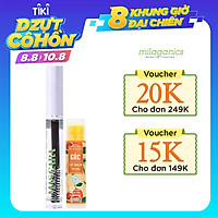 Combo Son Gấc Thiên Nhiên Dưỡng Môi, Giảm Thâm Milaganics (4.5g) + Mascara Dầu Dừa Dưỡng Mi Milaganics