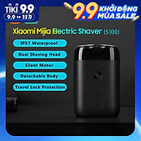 Máy Cạo Râu Điện Xiaomi Mijia, Máy Cạo Râu Nam Chống Nước S100 IPX7 Có Đầu Cạo Nổi Kép Máy Cạo Râu Mặt Sạch Sẽ Thoải Mái Cạo Râu Khô & Ướt Với Đèn LED/Túi Đựng Đồ