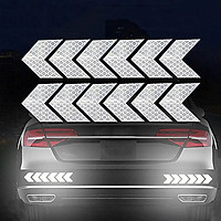 12PCS Big Car Night Warning Reflective Sticker Scratch Modified Electric Motorcycle Body Sticker