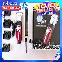 Tông Đơ Cắt Tóc Gia Đình JICHEN 0817 - Tặng Kèm Bộ Kéo Cắt Tỉa Và Lấy Ráy Tai Có Đèn