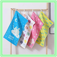 Khăn mặt cho bé trai gái khăn lau cotton 3 lớp hàng đẹp KT 25x50cm – K06