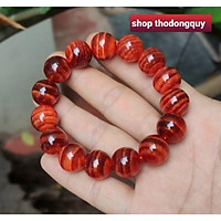 Vòng tay nam gỗ huyết long hạt tròn 14 m m