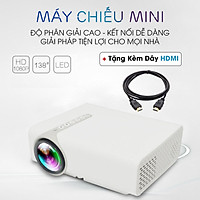 Máy chiếu gia đình, giải trí mini FULL HD YG530, tính năng kết nối điện thoại tiện dụng, tặng cáp kết nối HDMI - Hàng chính hãng