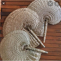 Quạt lá cọ- quạt cầm tay đan bằng lá cọ - Mây tre