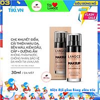KEM NỀN CHE KHUYẾT ĐIỂM + HÌNH XĂM, KIỀM DẦU DƯỠNG ẨM DA (SIÊU MỊN) 30ml LANGCE