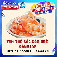 (CHỈ GIAO HCM) KHAY 500GRAM TÔM THẺ TƯƠI BÓC NÕN XÔNG NHIỆT - ĐÔNG IQF SIZE 50-60 CON