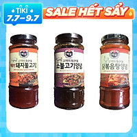 Combo 1 Chai Sốt Ướp Thịt Bò BBQ Beksul 290 Gr + 1 Chai Sốt Ướp BBQ Thịt Heo Bulgogi Beksul 290g + 1 Chai Sốt Ướp Thịt Gà BBQ Beksul 290 Gr