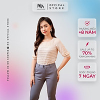 Áo Sơ Mi Nữ Công Sở NK FASHION Vải Phối Ren Cao Cấp Từ Hàn, Tay Lỡ, Mát Mẻ, Thấm Hút Mồ Hôi Tốt NKSM2103001