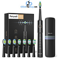 Bàn chải đánh răng Fairywill E11. Phiên bản bàn chải quốc dân với 8 đầu bàn chải tặng kèm
