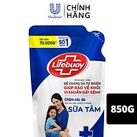 Sữa tắm Lifebuoy 850g Chăm sóc da dưỡng ẩm mềm mịn giúp bảo vệ khỏi 99.9% vi khuẩn và ngăn ngừa vi khuẩn lây lan trên da