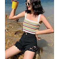 Quần short kaki rách phối mẫu 3 mt343