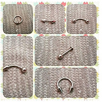 Khuyên xỏ cơ bản các vị trí xỏ tai,xỏ môi,chân mày 100% thép y tế không gỉ Studentss Piercing