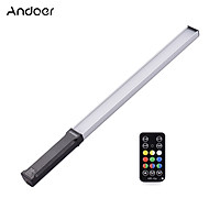 Đèn LED RGB Andoer quay phim cầm tay di động 10W 9 màu CRI95 + 3200K-5600K 0-100%, có thể điều chỉnh độ sáng 12 cấp độ 7 ánh sáng