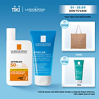Bộ chống nắng không nhờn rít La Roche-Posay Anthelios Shaka Fluid 50ml & Gel rửa mặt cho da dầu mụn 50ml