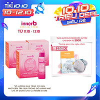 Combo 3 hộp nước uống Collagen Vitamin C sáng da InnerB Glowshot (50mlx6)
