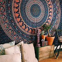 Datura Printing Home Grinding Hair Style Hanging Tapestry Wall Decoration