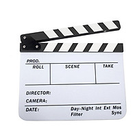 Acrylic Clapboard Dry Erase Director Film Movie Clapper Board Slate 9.6 * 11.7in