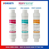 Combo 3 lõi lọc Korihome - lõi Sediment, lõi Pre-Carbon, lõi Post Carbon- hàng chính hãng