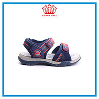 Dép Quai Hậu Cho Bé Trai Đi Học Thời Trang Cao Cấp Crown Space UK Active Sandal CRUK528 Da Nhẹ Êm Thoáng Khí Thấm Hút Mồ Hôi Cho Trẻ Size từ 26-35/2-14 Tuổi