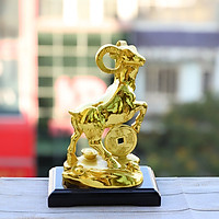 Tượng Dê thịnh vượng mạ vàng