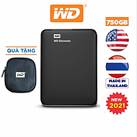Ổ Cứng Di Động WD Elements Portable 750GB 2.5 USB 3.0 - WDBUZG7500ABK-WESN - Hàng Chính Hãng