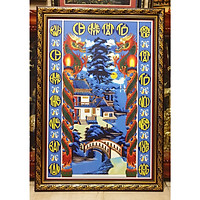 Tranh in dầu thờ cúng ,Cửu huyên thất tổ - GT10 ( 58x83cm)