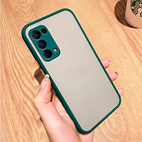 Ốp lưng trong nhám viền Shield Matte Color bảo vệ camera cho OPPO Reno 5 - Hàng Nhập Khẩu