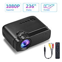 Mini LED Projector 1080P Supported 3500 Lux 50,000 Hours Lamp Life 236 Inch Display Portable Movie Projector Built-in
