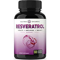 Resveratrol Supplement 1200mg - Extra Strength Formula for Maximum Anti Aging, Immune & Heart Health - 60 Vegan Capsules with Trans-Resveratrol, Green Tea Leaf, Acai Berry & Grape Seed Extract