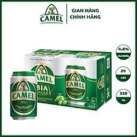 Bia Camel Lager (Xanh) 4.8% - Thùng 24 lon x 330ml