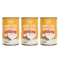 Combo 3 lon nước cốt dừa tươi từ 100% dừa nguyên chất Cocoxim Chef's Choice CB3.CDCC400TI COCOXIM 400ml