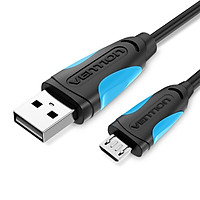 Cáp USB 2.0 Male to Micro USB dài 1.5m Vention Hàng chính hãng - VAS-A04-B150-N