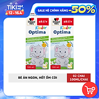 Bộ đôi Vươn cao tầm vóc 02 Siro ăn ngon, cải thiện tầm vóc cho bé Doppelherz Aktiv Kinder Optima