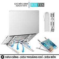 Giá Đỡ Laptop Hợp Kim Nhôm Cao Cấp, Có Thể Gấp Gọn Và Điều Chỉnh Dành Cho Macbook Ipad Surface Và Máy Tính Xách Tay 11-15.6 Inch - Hàng Chính Hãng