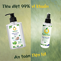 NRTC2 Combo Hữu Cơ Peace Mass Nước Rửa Tay Khô 100ml + Nước Rửa Tay 340ml