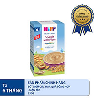 Bột ăn dặm dinh dưỡng Sữa, Ngũ cốc hoa quả tổng hợp - Mận Tây HiPP Organic 250g