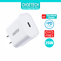 Adapter Củ Sạc CHOETECH PD 20W Chuyên Sạc Nhanh iPhone, iPhone 12 PD5005 - Hàng Chính Hãng