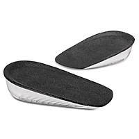 1 Pair Heel Lift Inserts Height Increase Insole Invisible Heightening Insole Sillicone 2-Layer Foot Heel Honeycomb