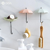 GIGA Essential phong cách Bắc Âu Ins không đục lỗ liền mạch dán mạnh mẽ/móc treo tường không có móc khóa móc/cửa phòng tắm phòng ngủ nhiều màu hoạt hình móc nữ/Móc hình ô