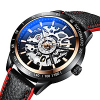 TEVISE Men Watch Automatic Mechanical Watch Wrist Watch 30M Waterproof Luminous Pointer Leather Watchband