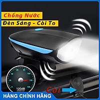 Đèn xe đạp thể thao KIOTOOL siêu sáng có còi pin sạc usb led T6 chống nước - Đèn còi xe đạp có 3 chế độ sáng còi to