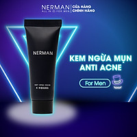 Kem ngừa mụn Nerman Nano Anti-Acne 4h (10ml) công nghệ nano Nerman dành riêng cho nam hỗ trợ ngừa mụn viêm, ngừa thâm sẹo