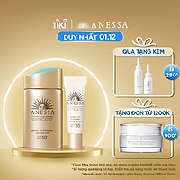 Bộ đôi Kem chống nắng dưỡng da dạng sữa bảo vệ hoàn hảo Anessa SPF 50+ PA++++ 60ml và Son dưỡng môi chống nắng Anessa Perfect UV Lip Balm SPF 35 PA+++ 5g