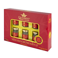 Yến sào chưng sẵn QUEENNEST 12% (Hộp 6 Hũ)