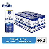 Thùng 24 lon Bia Tuyết - Edelweiss 330ml/lon
