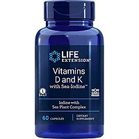 Life Extension Vitamin D and K with Sea-Iodine, 60 Capsules