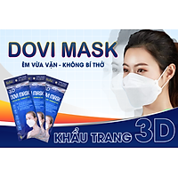 Khẩu trang y tế 4 lớp kháng khuẩn KF94 DOVI MASK Túi 6 chiếc( Giao màu ngẫu nhiên) - Hàng Chính Hãng