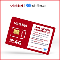 SIM DATA 4G VIETTEL UMAX50N - Không Giới Hạn Dung Lượng - MAX Băng Thông. Dùng Toàn Quốc Không Bị Khoá Zone - HÀNG CHÍNH HÃNG